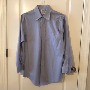 Men’s Blue and White Brooks Brothers Dress Shirt
